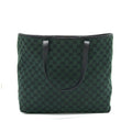 GUCCI GG CANVAS SHOPPING BAG DARK GREEN / BLACK