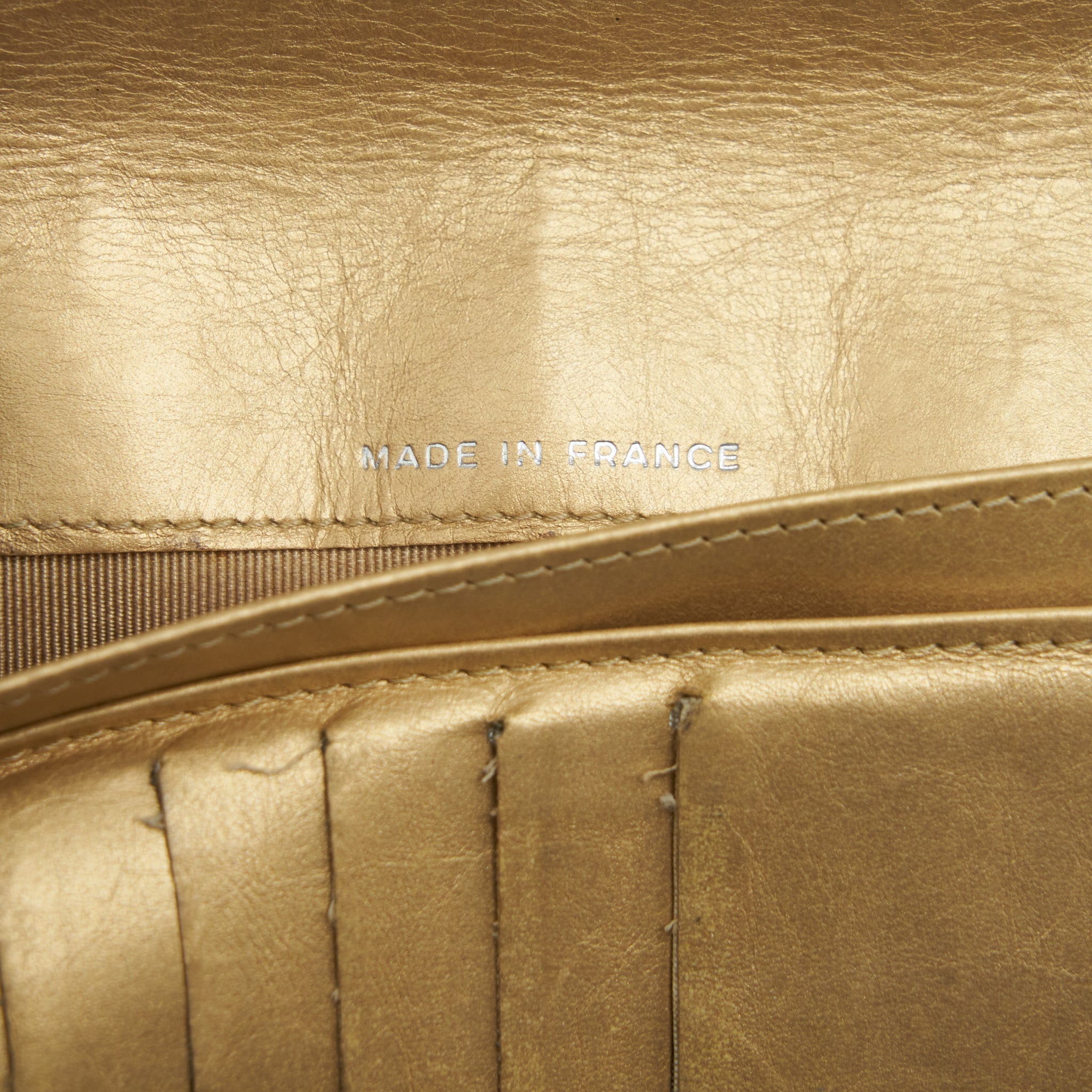 CHANEL QUILTED 2.55 WALLET CALFSKIN GOLD RUTHENIUM SLIVER HARDWARE