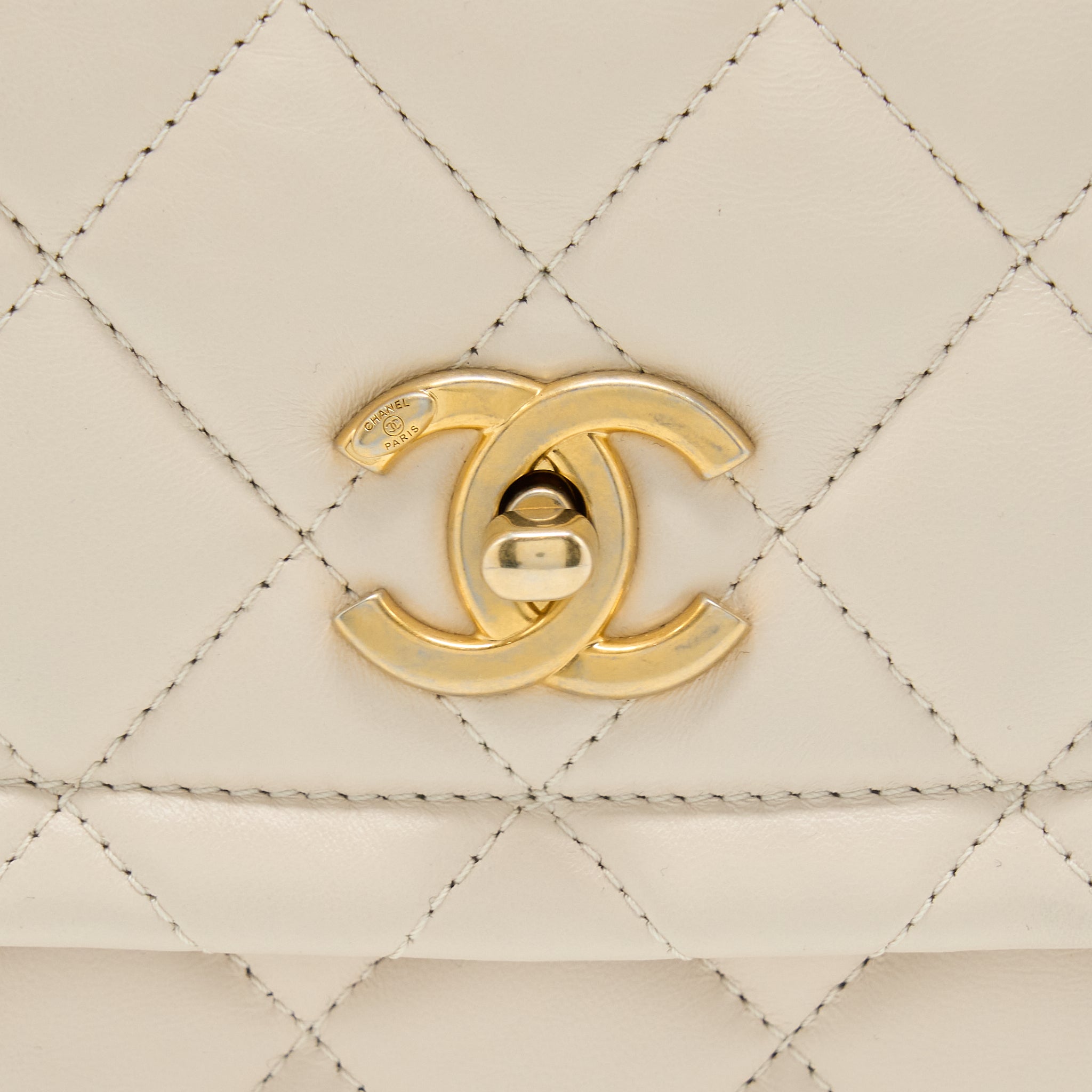 CHANEL SEASONAL FLAP BAG BEIGE LGHW