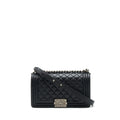 CHANEL MEDIUM BOY CALFSKIN BLACK RUTHENIUM HARDWARE