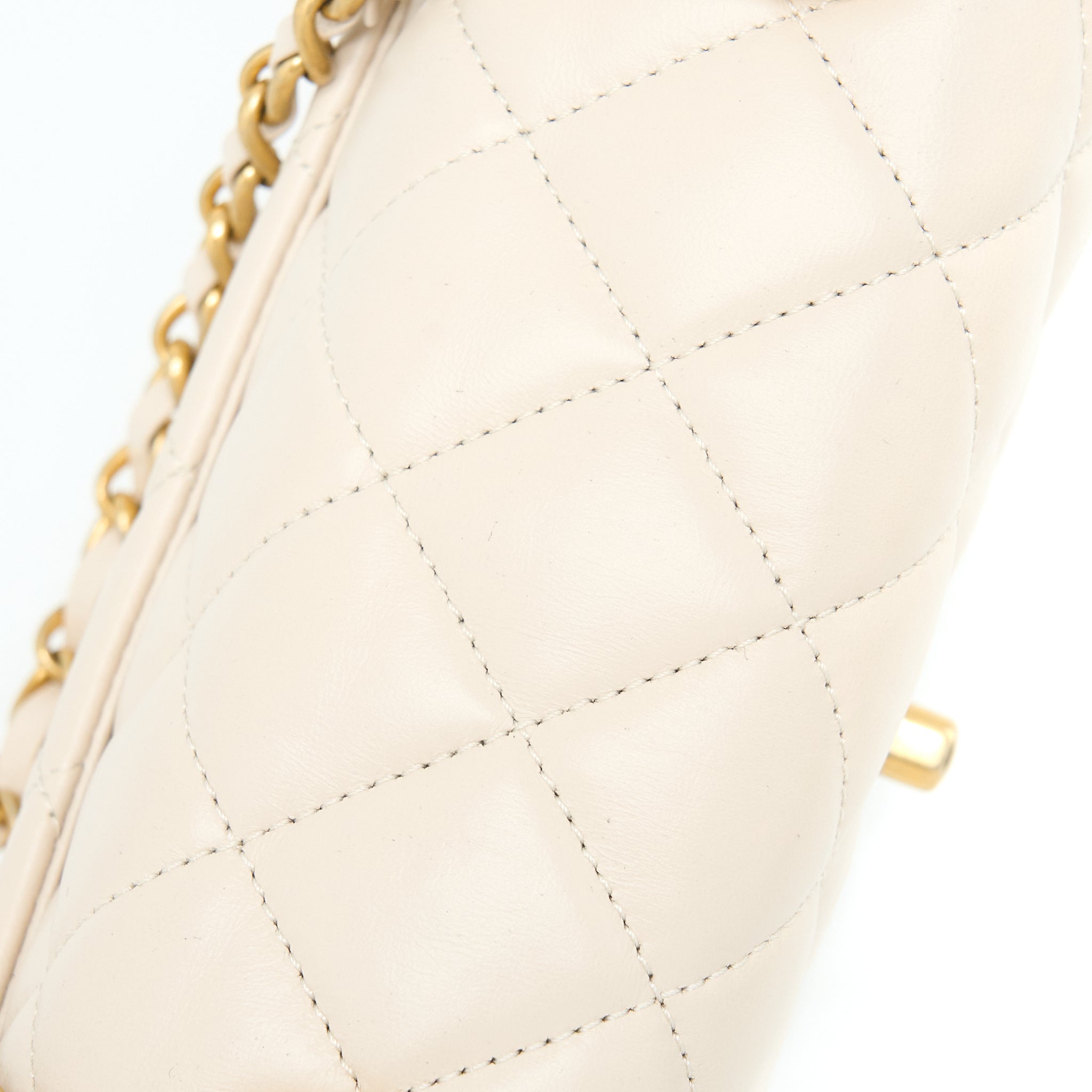 CHANEL SEASONAL FLAP BAG BEIGE LGHW