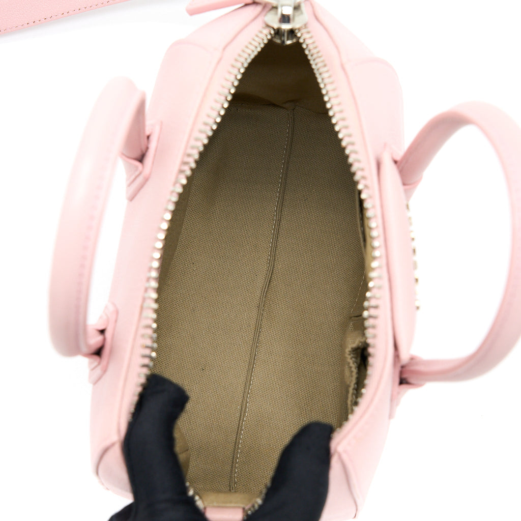 GIVENCHY MINI ANTIGONA GOATSKIN PINK SHW