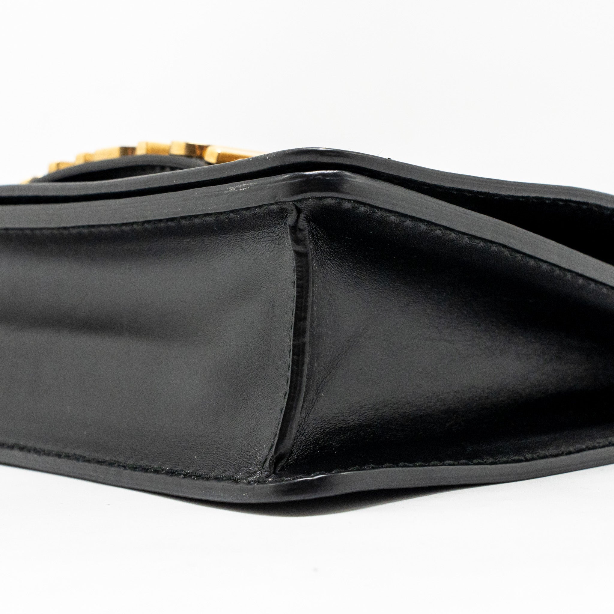 DIOR J'ADIOR MEDIUM FLAP BAG WITH CHAIN LEATHER BLACK GHW