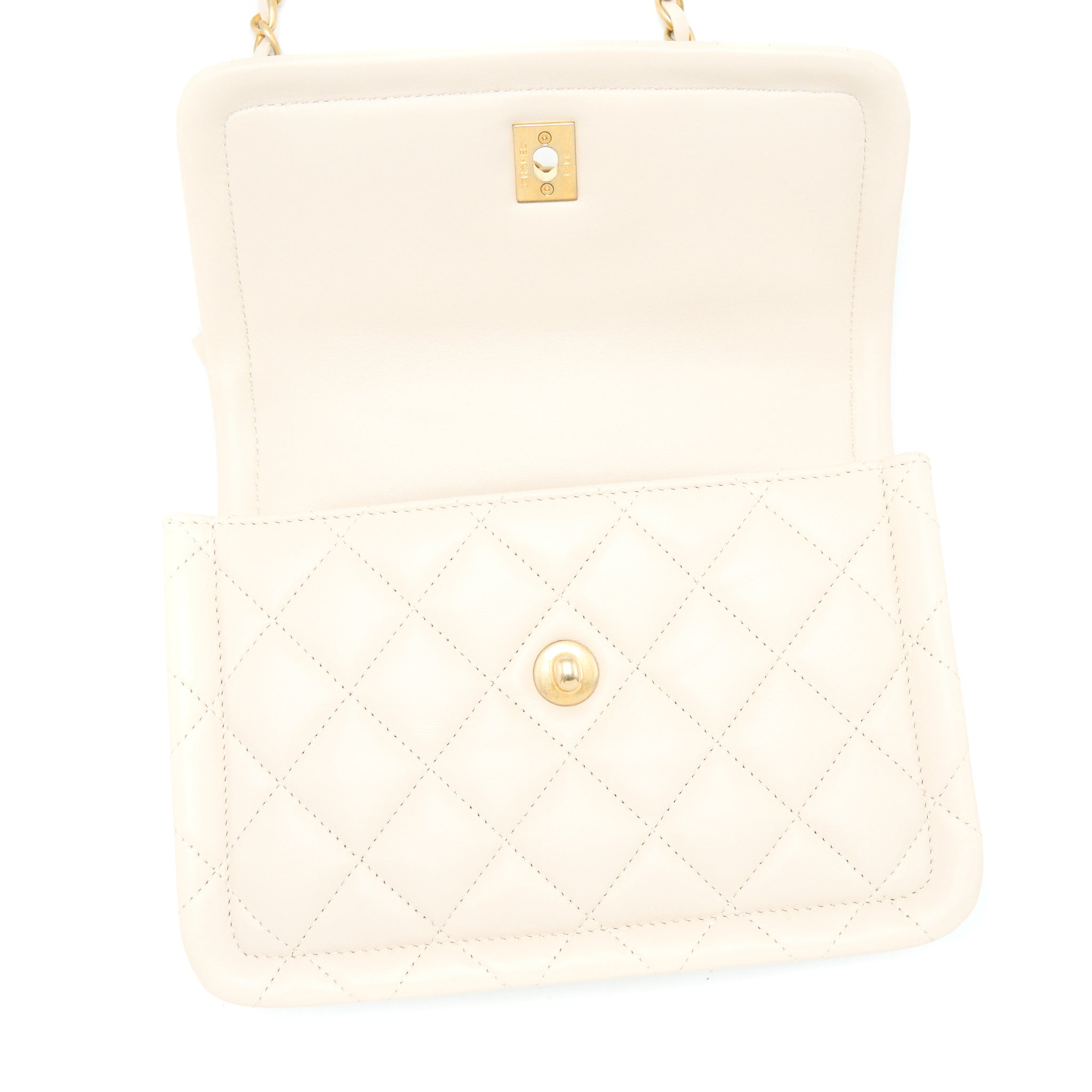 CHANEL SEASONAL FLAP BAG BEIGE LGHW