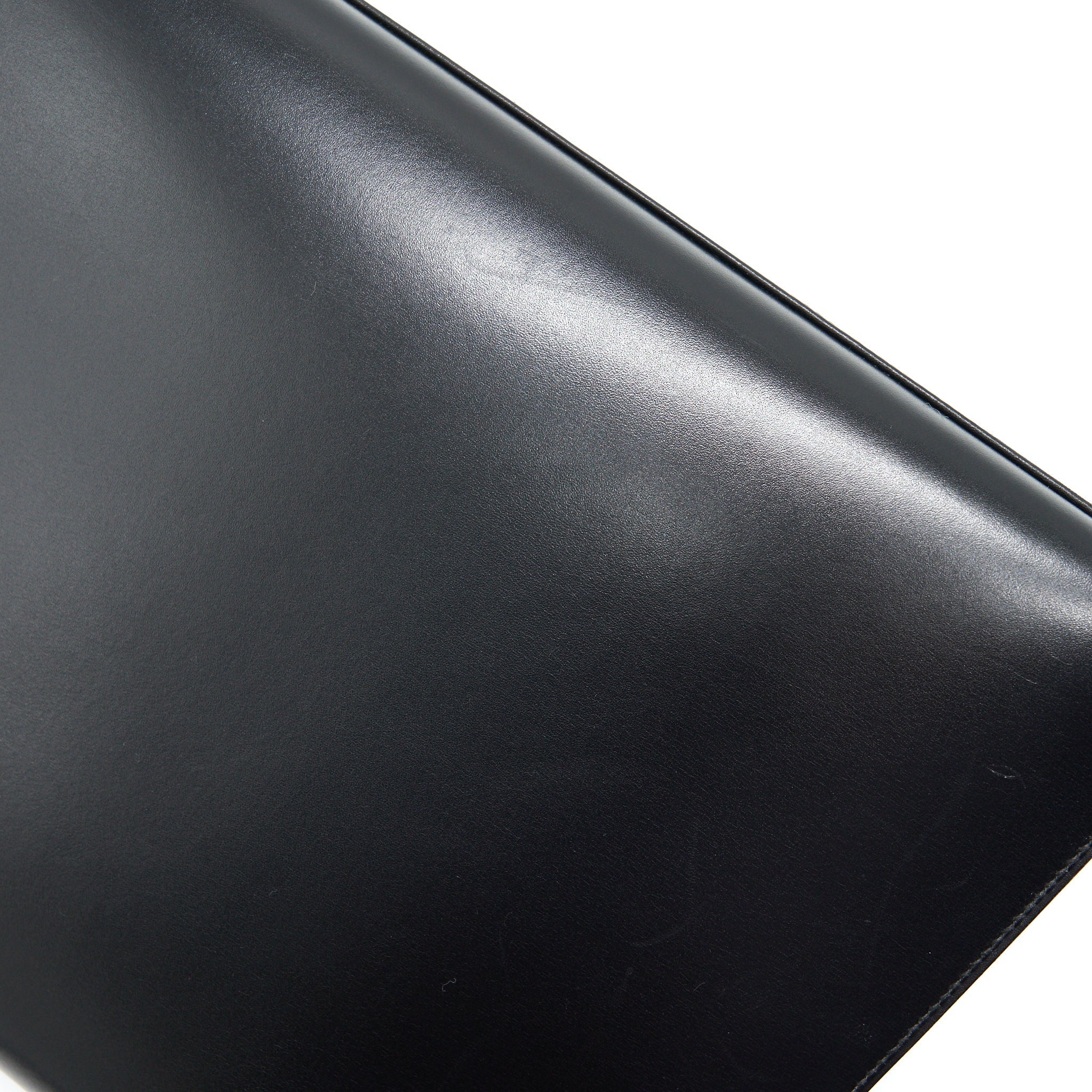 HERMES KELLY32 BOX LEATHER BLACK GHW (SHOULDER STAP MISSING)