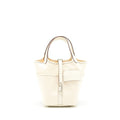 HERMES PICOTIN CARGO 18 SWIFT AND TOILE CANVAS ECRU/NATA SHW
