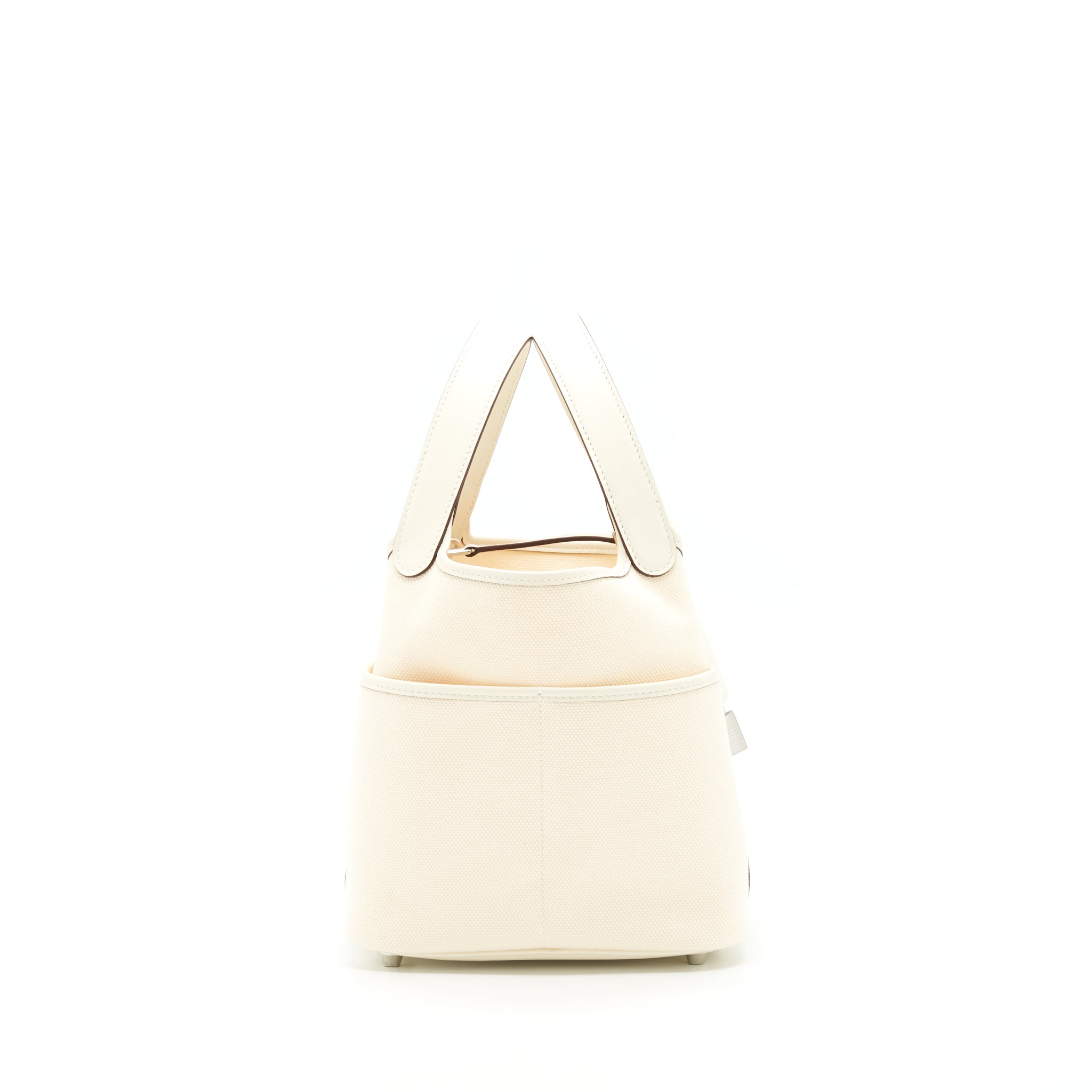 HERMES PICOTIN CARGO 18 SWIFT AND TOILE CANVAS ECRU/NATA SHW