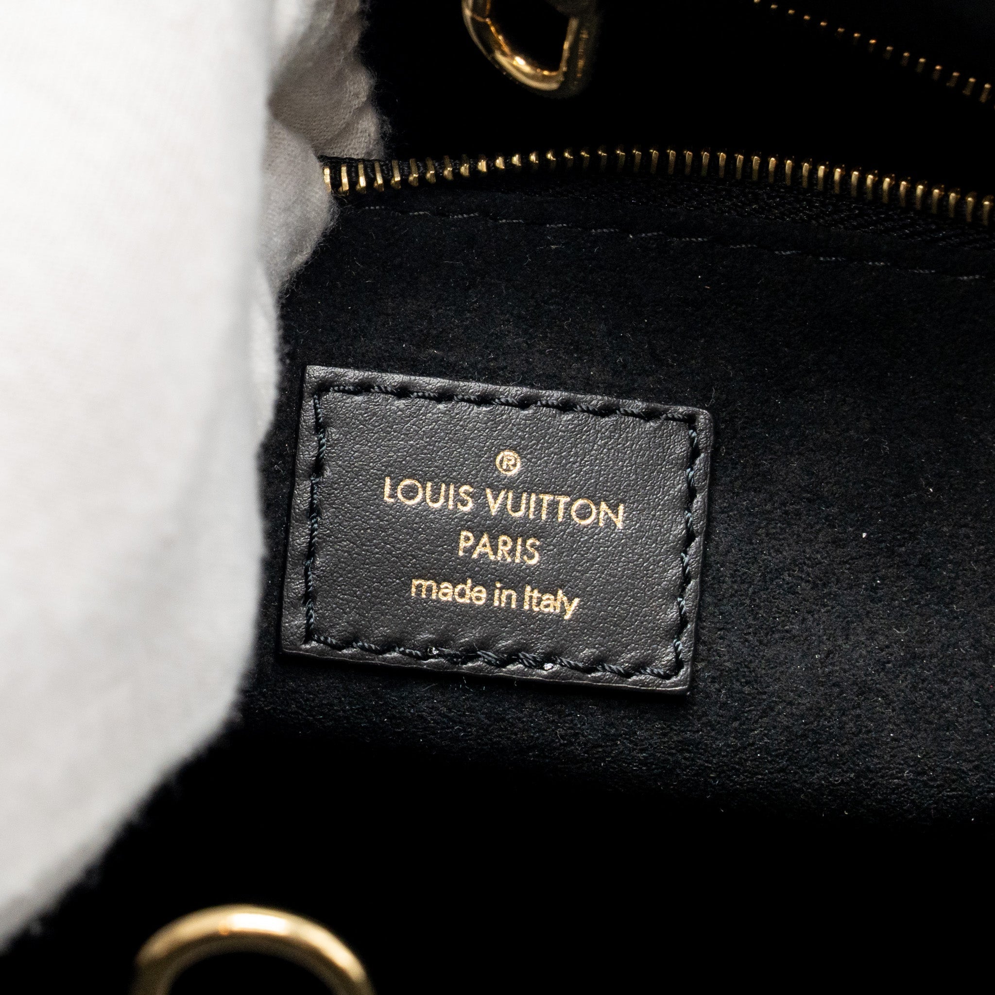 LOUIS VUITTON ONTHEGO PM MONOGRAM EMPREINTE LEATHER BLACK GHW