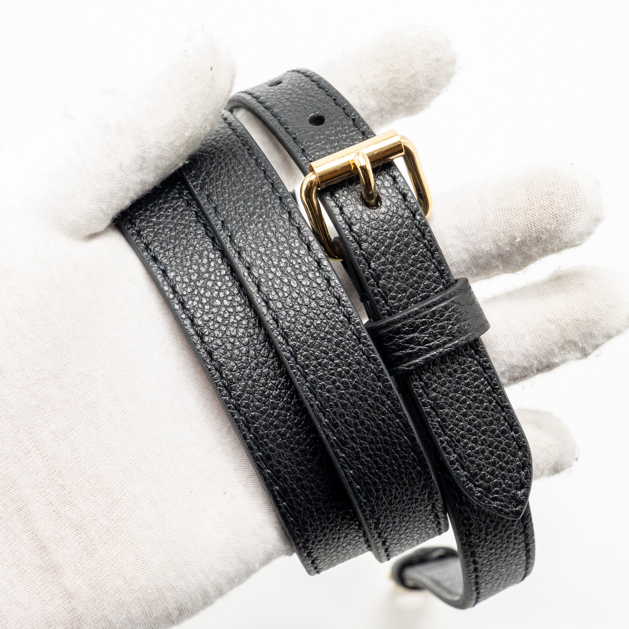 LOUIS VUITTON ONTHEGO PM MONOGRAM EMPREINTE LEATHER BLACK GHW