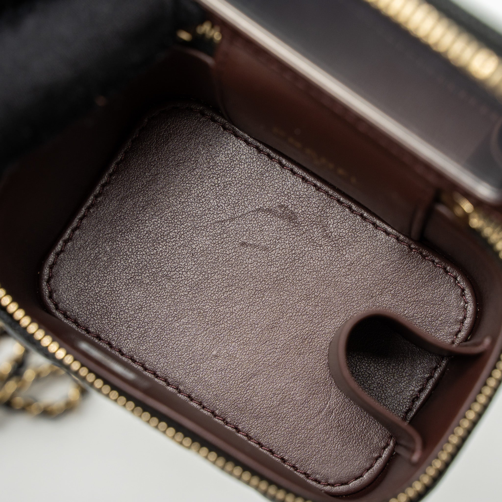 CHANEL MINI VANITY WITH CHAIN CAVIAR BLACK LGHW (MICROCHIP)