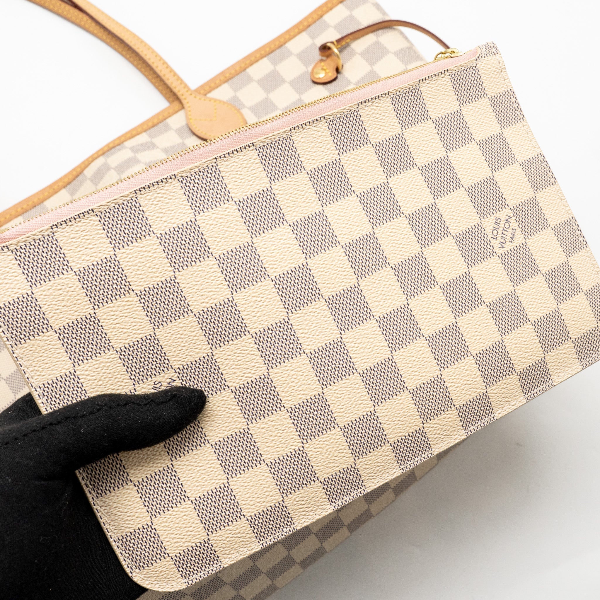 LOUIS VUITTON NEVERFULL MM DAMIER AZUR GHW