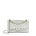 CHANEL REISSUE 2.55 226 DOUBLE FLAP BAG LAMBSKIN SILVER SHW