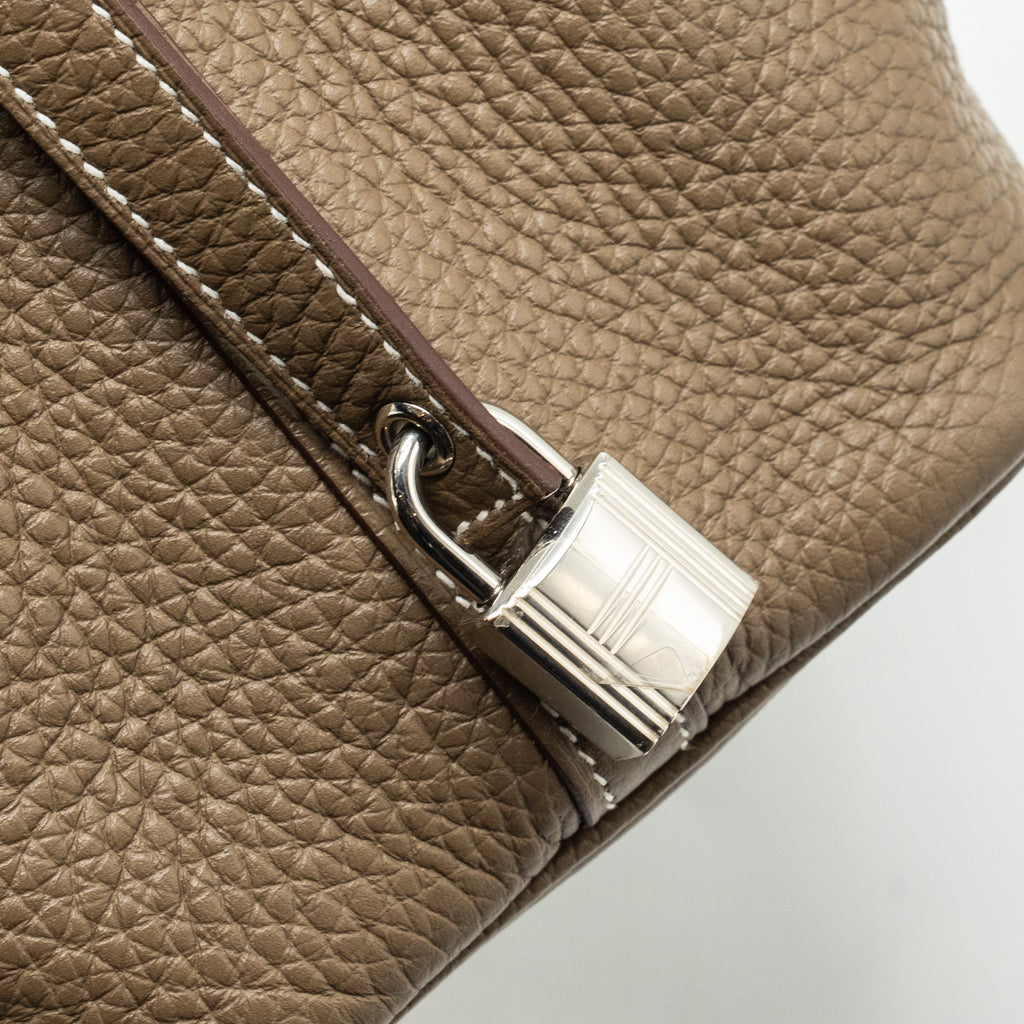 HERMES PICOTIN 18 CLEMENCE LOCK BAG ETOUPE SHW
