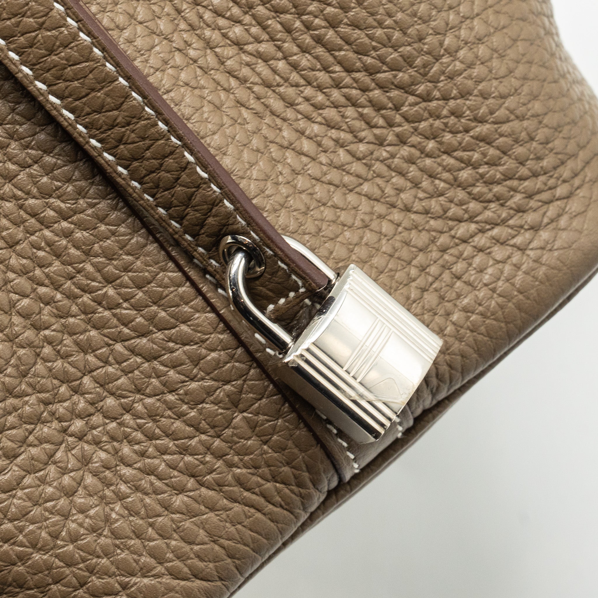 HERMES PICOTIN 18 CLEMENCE LOCK BAG ETOUPE SHW