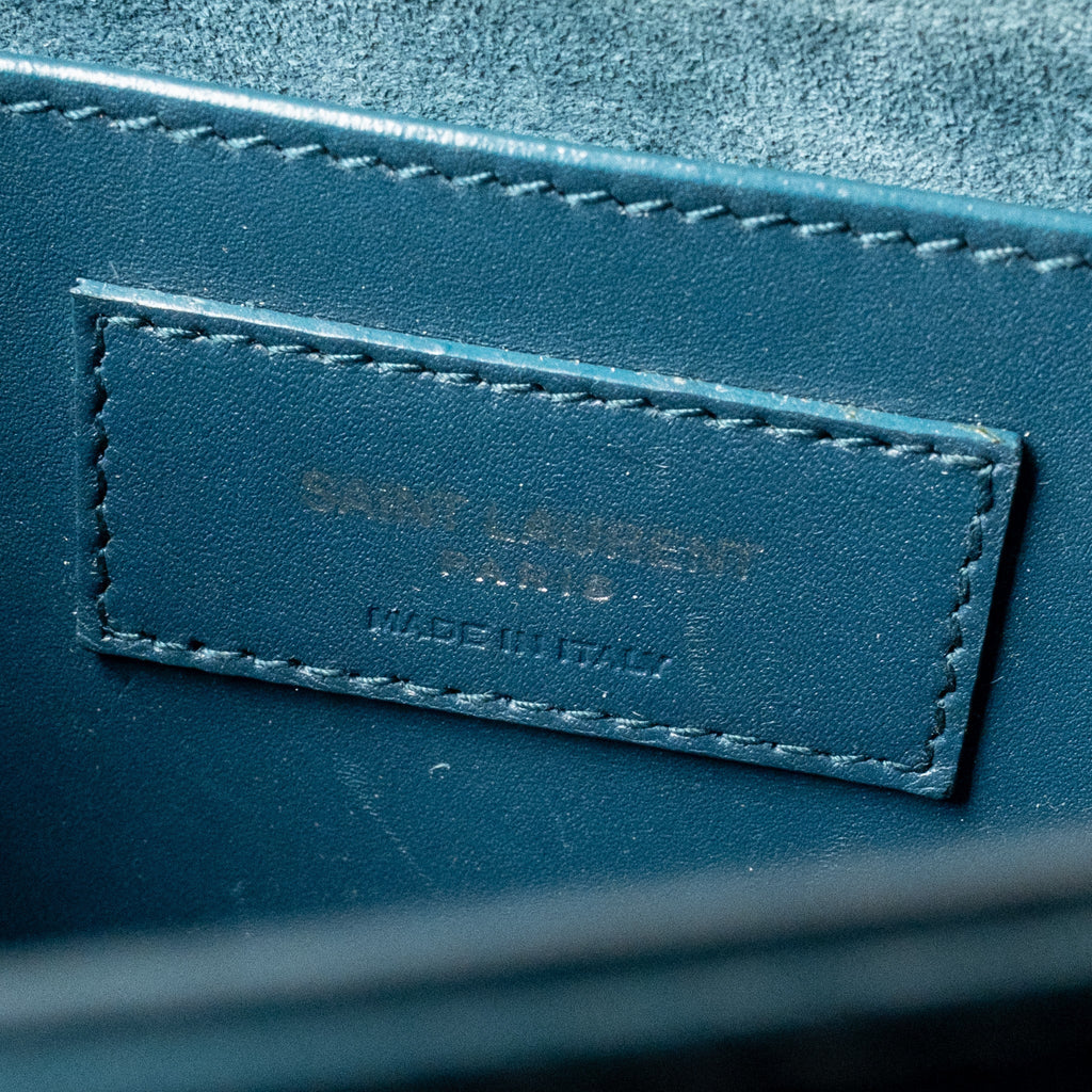 SAINT LAURENT/YSL SMALL KATE BAG WITH TASSEL CAFLSKIN BLUE SHW