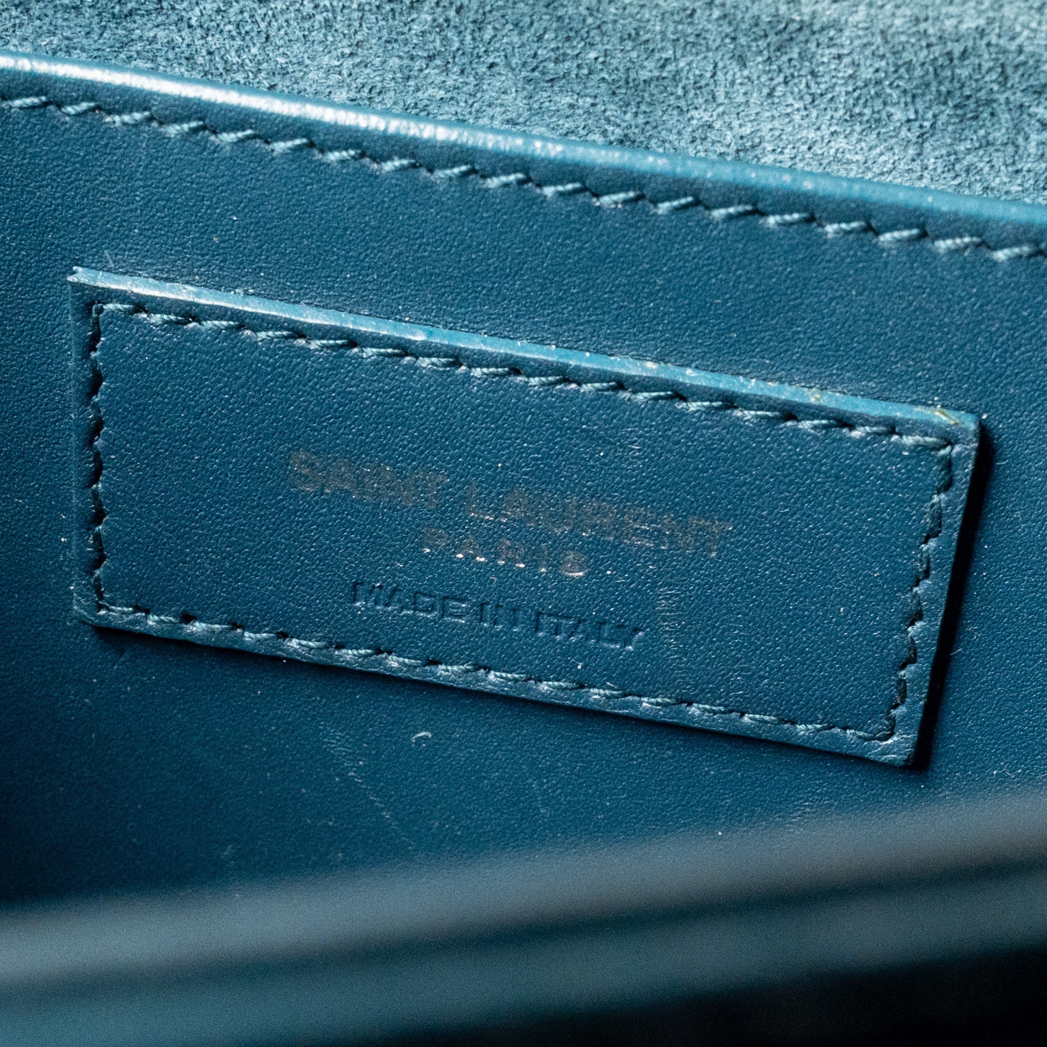 SAINT LAURENT/YSL SMALL KATE BAG WITH TASSEL CAFLSKIN BLUE SHW