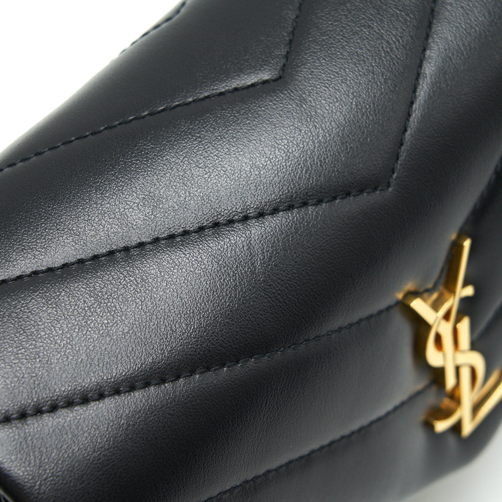 SAINT LAURENT TOY LOU LOU IN BLACK GHW