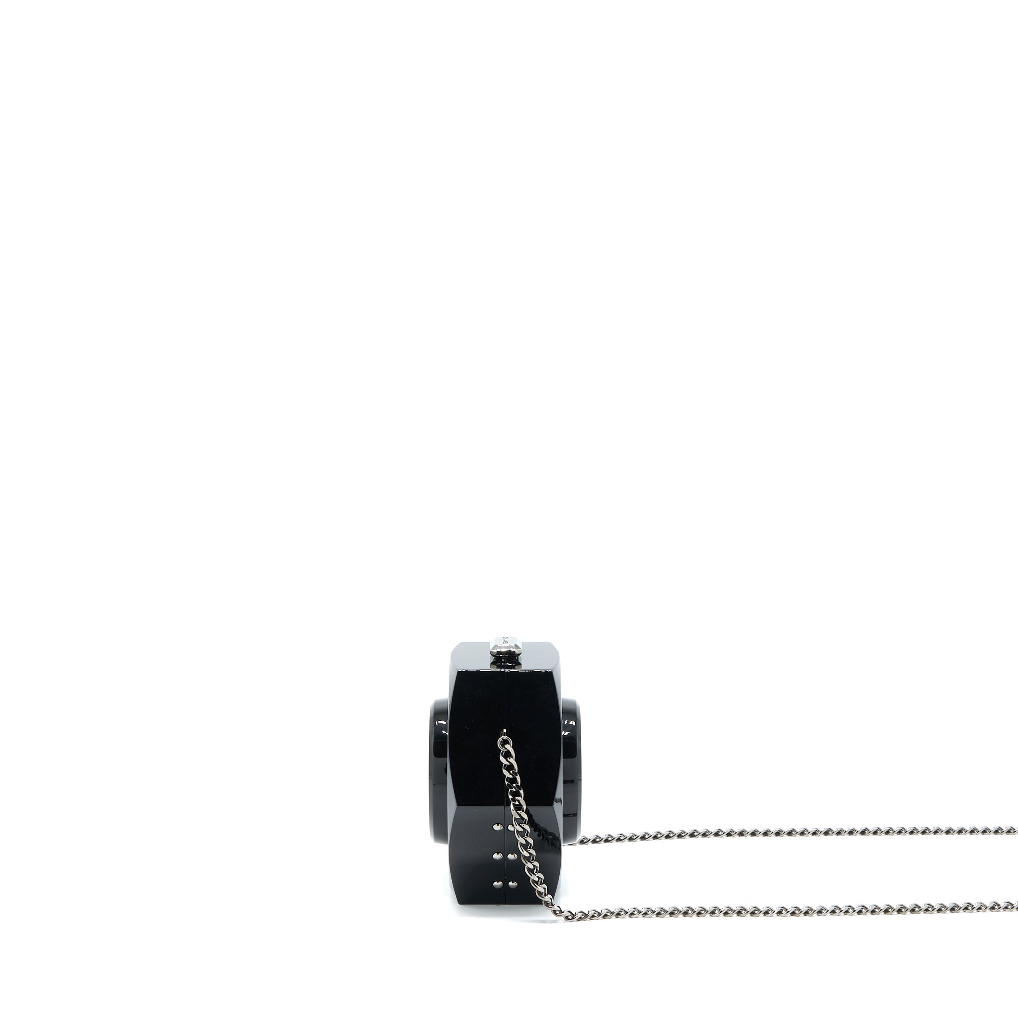 CHANEL 18A CC LOGO EVENING CLUTCH BLACK SHW
