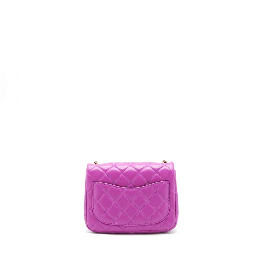 CHANEL PEARL CRUSH LAMBSKIN NA114 PURPLE GHW