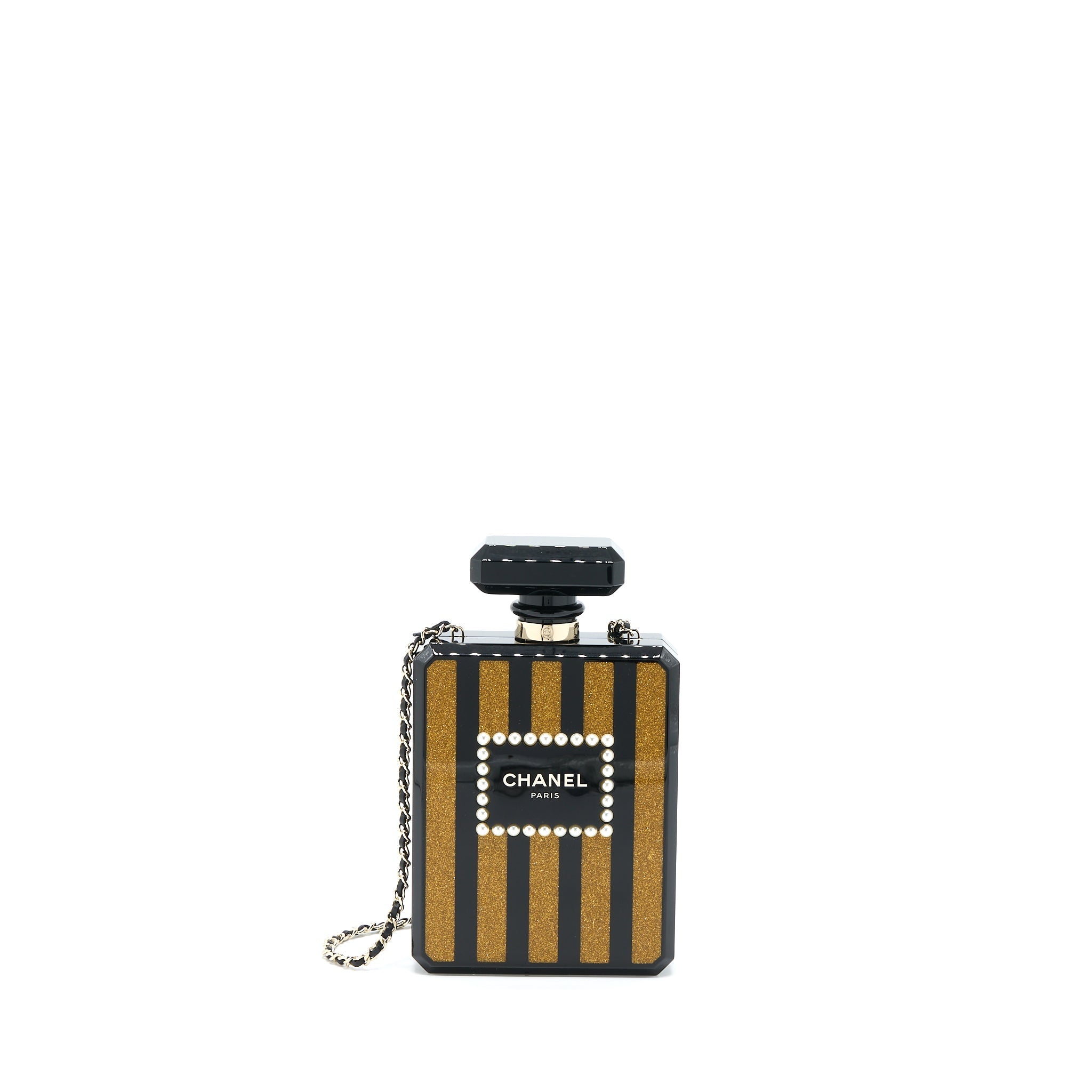 CHANEL 17A PERFUME BOTTLE CLUTCH EVENING BAG LGHW