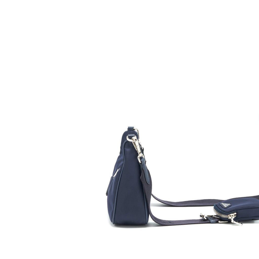PRADA 2005 RE-EDITION NYLON SHOULDER BAG INDIGO BLUE SHW