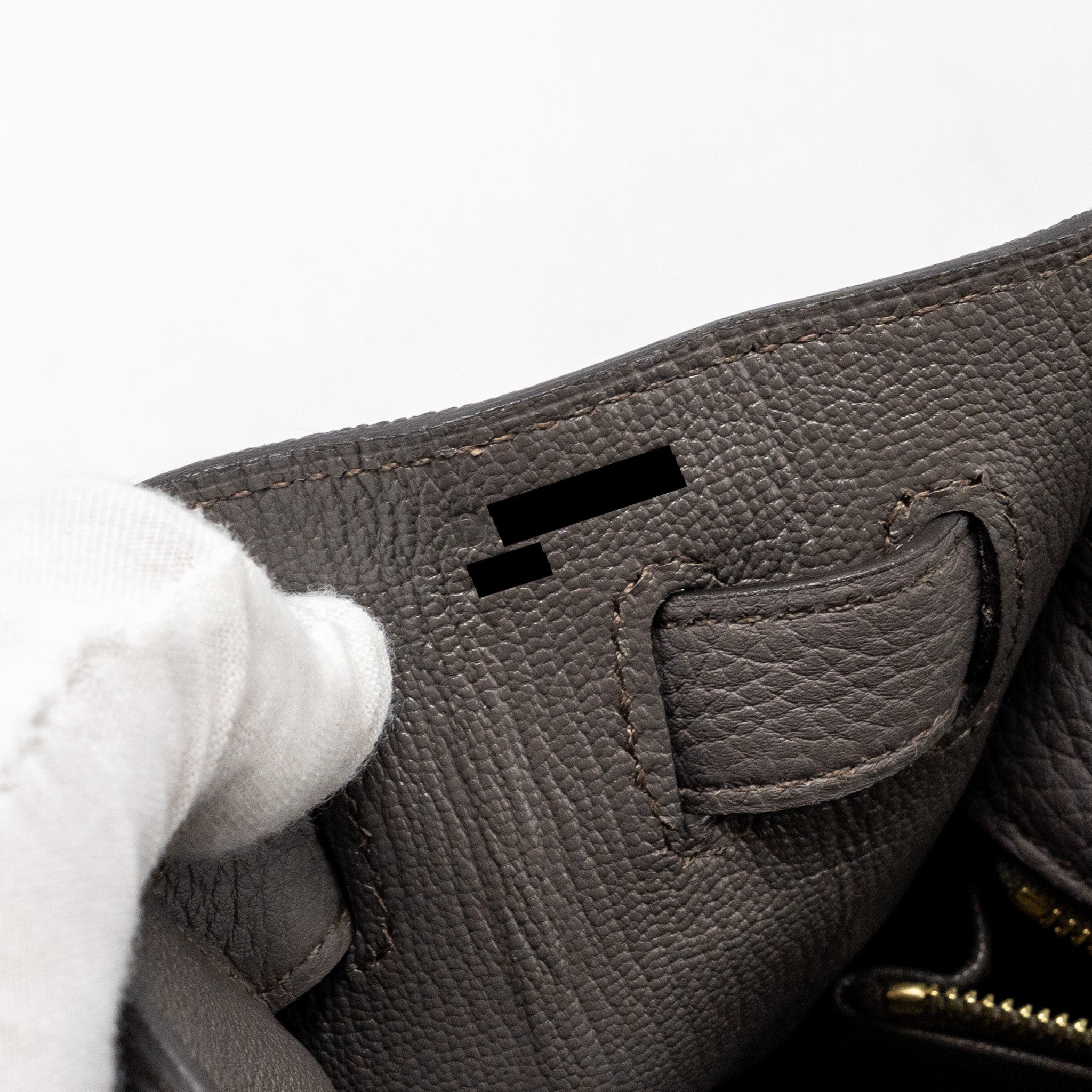 HERMES KELLY 32 TOGO 8F GRIS ETAIN GHW