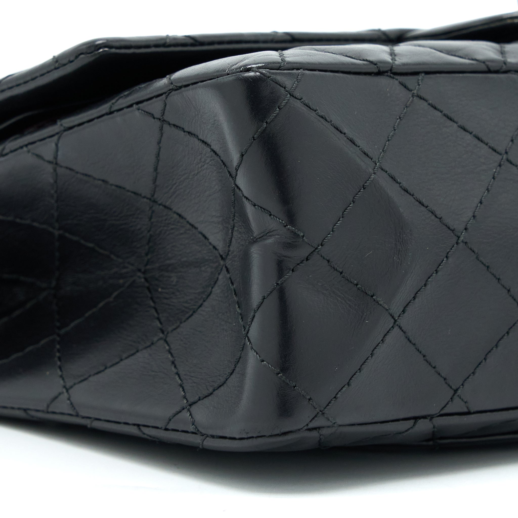 CHANEL SMALL 2.55 225 REISSUE FLAP BAG AGED CALFSKIN BLACK RUTHENIUM SHW