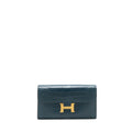 HERMES CONSTANCE LONG WALLET ALLIGATOR VERT ROUSSEAU GHW