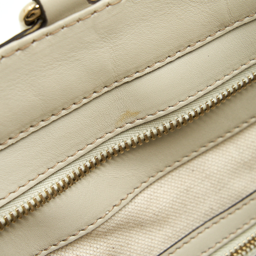 GUCCI INTERLOCK PATTERN TOTE BAG LIGHT GREY