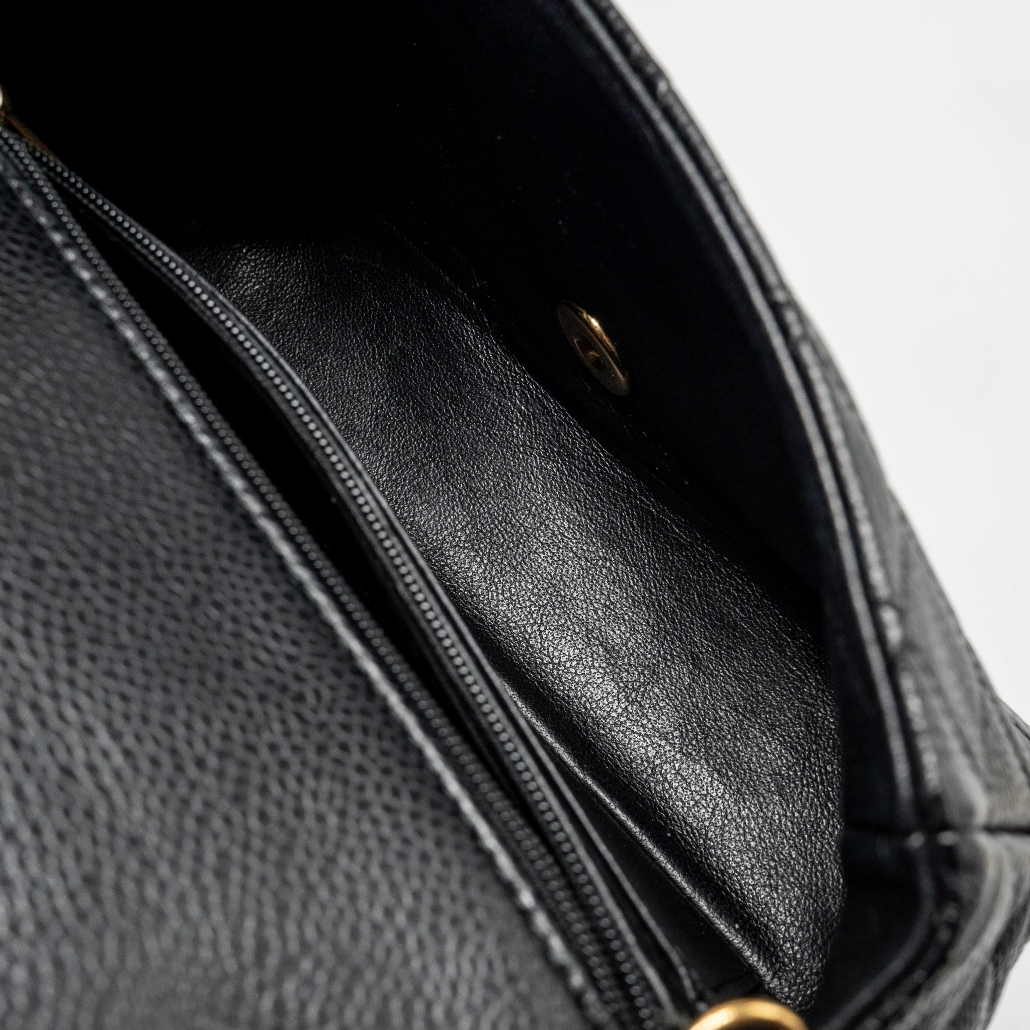 CHANEL MINI RECTANGULAR FLAP BAG CAVIAR BLACK GHW