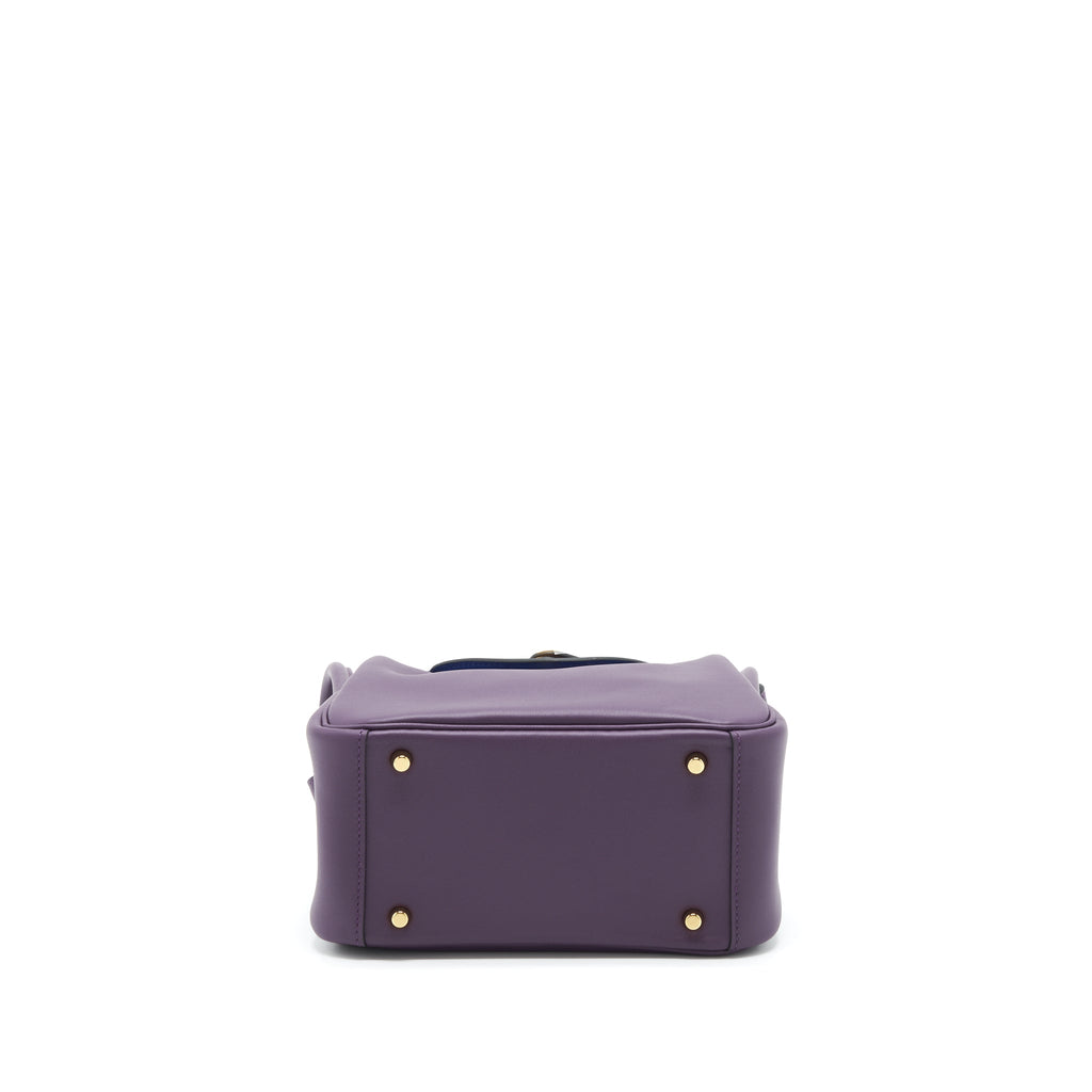 HERMES MINI LINDY SWIFT CASSIS/BLEU ROYAL GHW