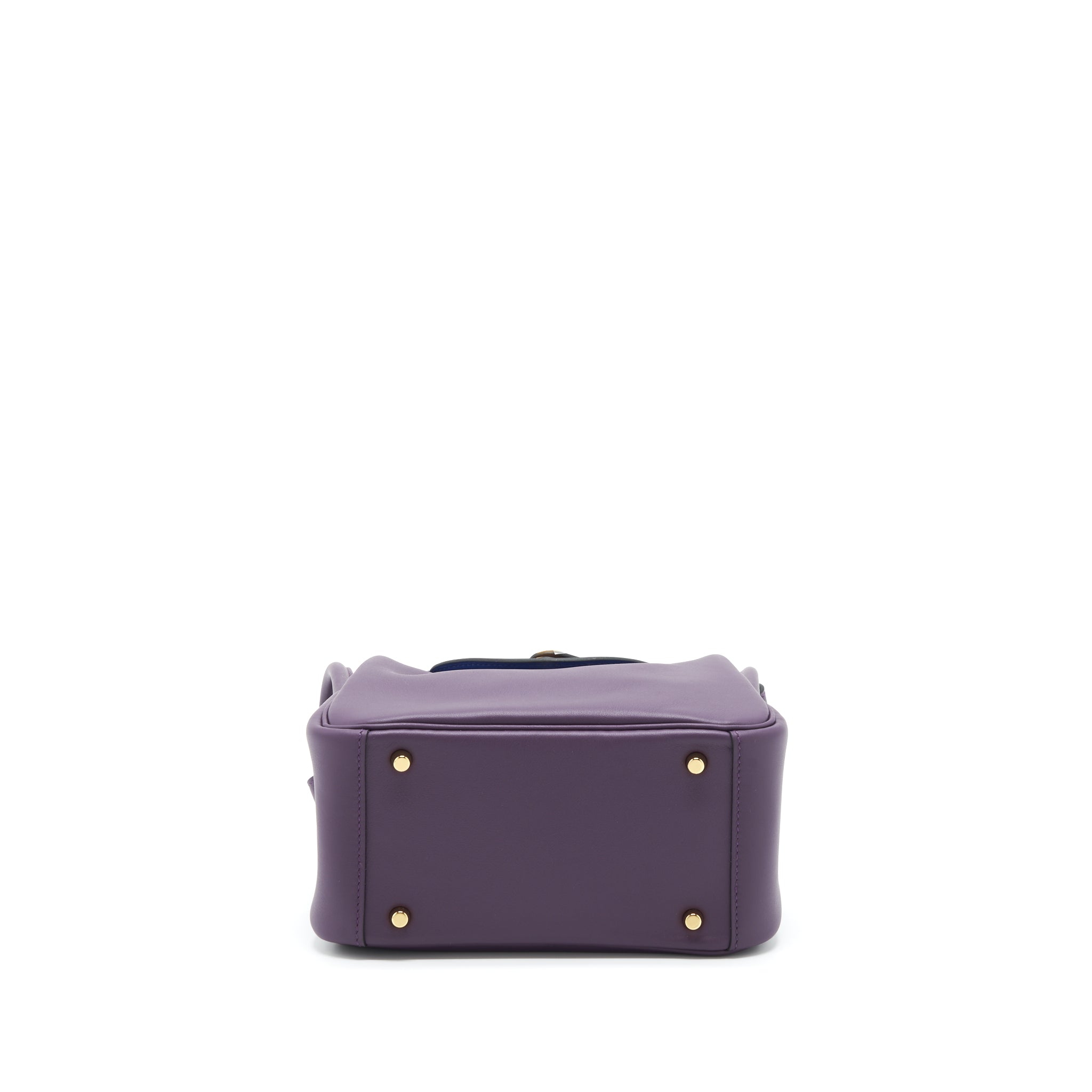 HERMES MINI LINDY SWIFT CASSIS/BLEU ROYAL GHW