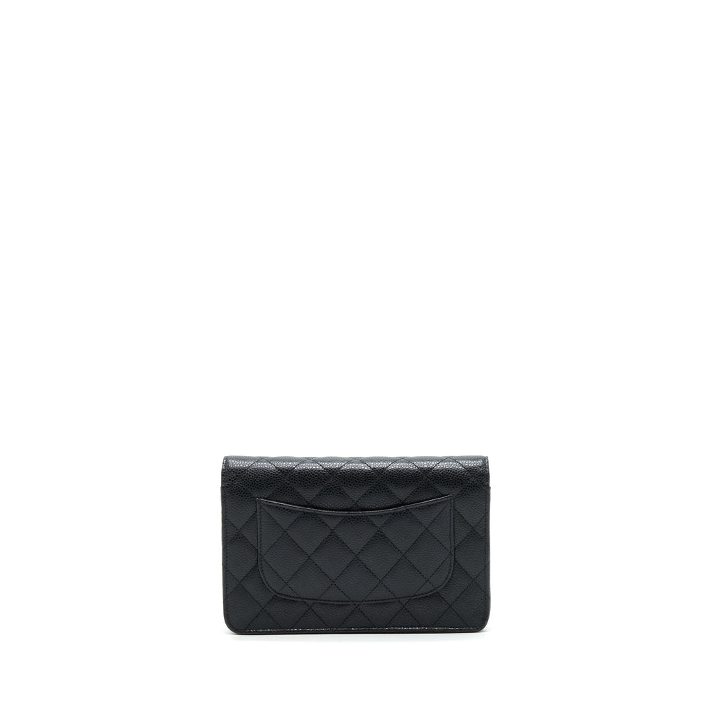 CHANEL CLASSIC WALLET ON CHAIN CAVIAR BLACK GHW