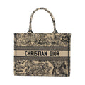 DIOR MEDIUM DIOR BOOK TOTE TOILE DE JOEY EMBROIDERY BEIGE