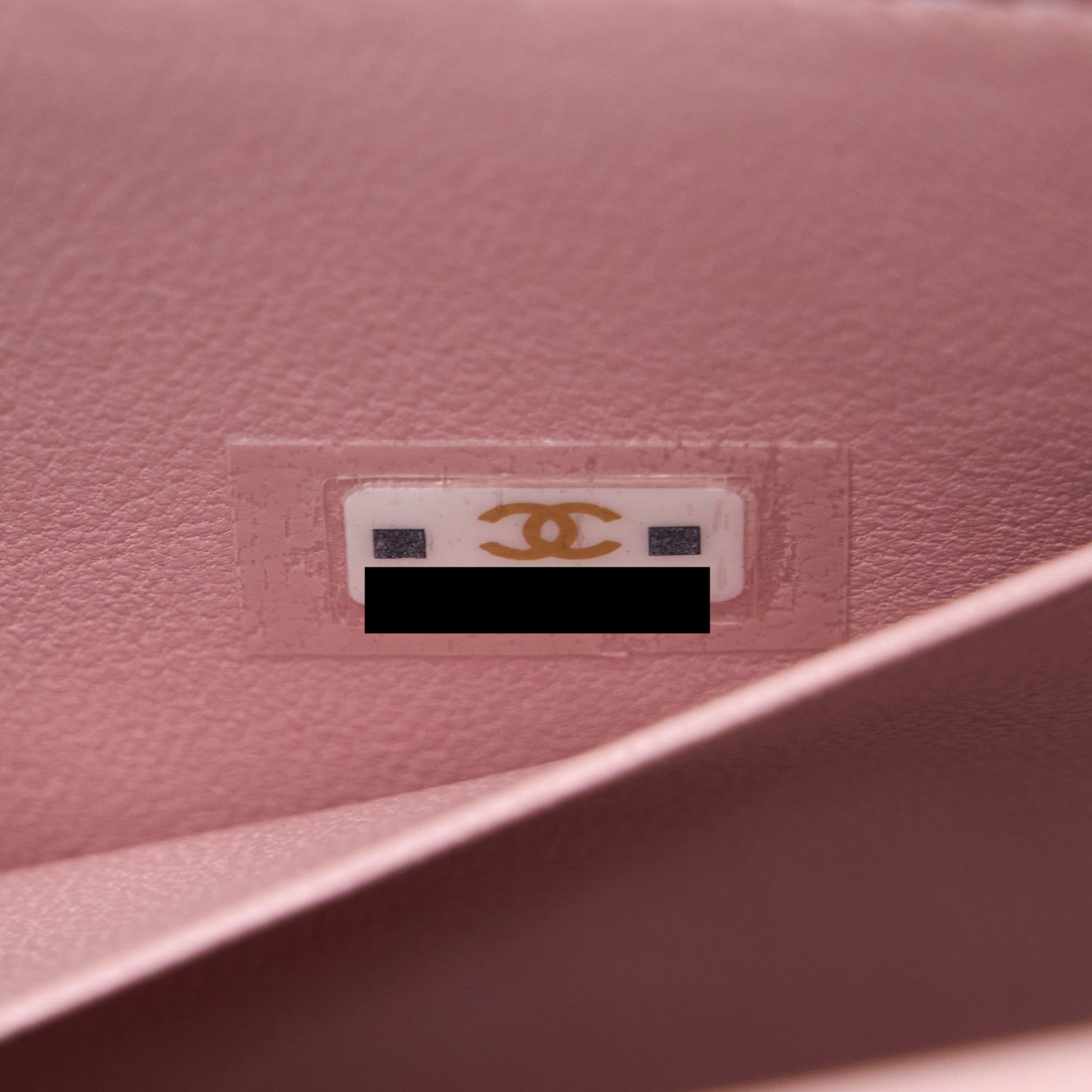 CHANEL 22B FLAP BAG ENAMEL/CC LOGO TOP HANDLE LAMBSKIN NJ523 LIGHT PINK BRUSHED GHW