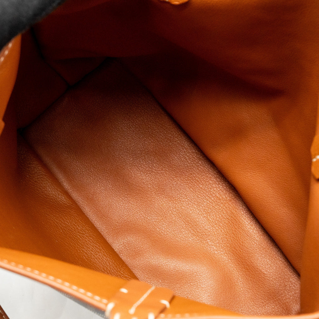 GOYARD MINI ANJOU TOTE GOYARDLINE CANVAS/LEATHER TAN/BLACK SHW