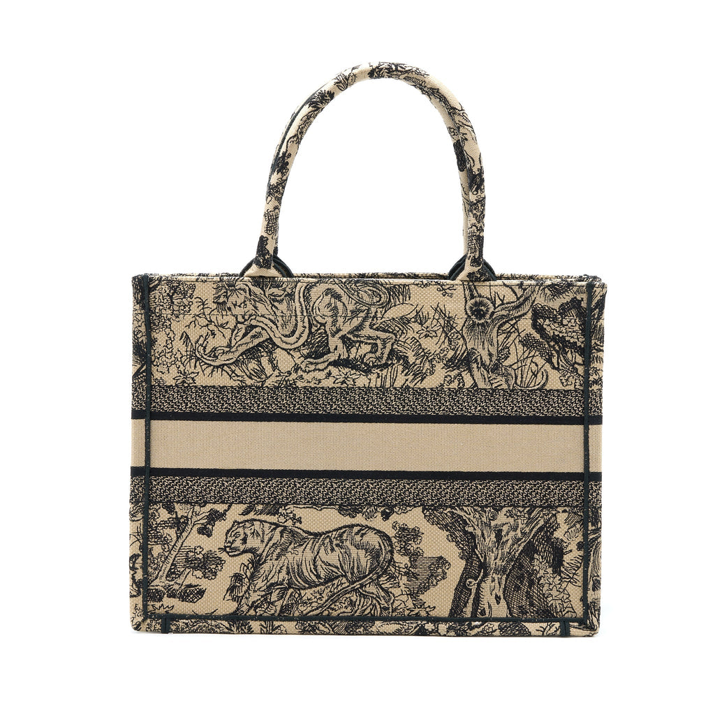 DIOR MEDIUM DIOR BOOK TOTE TOILE DE JOEY EMBROIDERY BEIGE