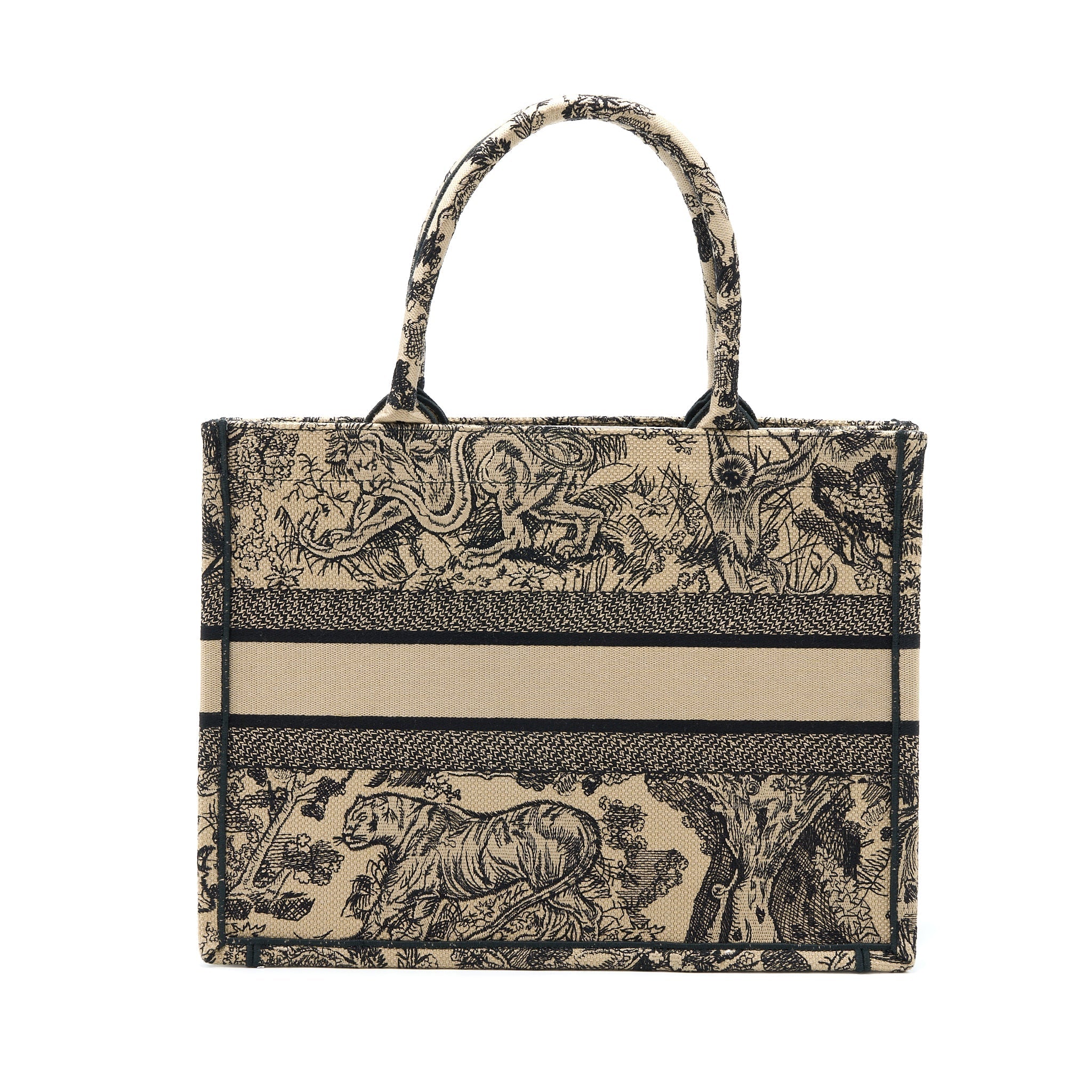 DIOR MEDIUM DIOR BOOK TOTE TOILE DE JOEY EMBROIDERY BEIGE
