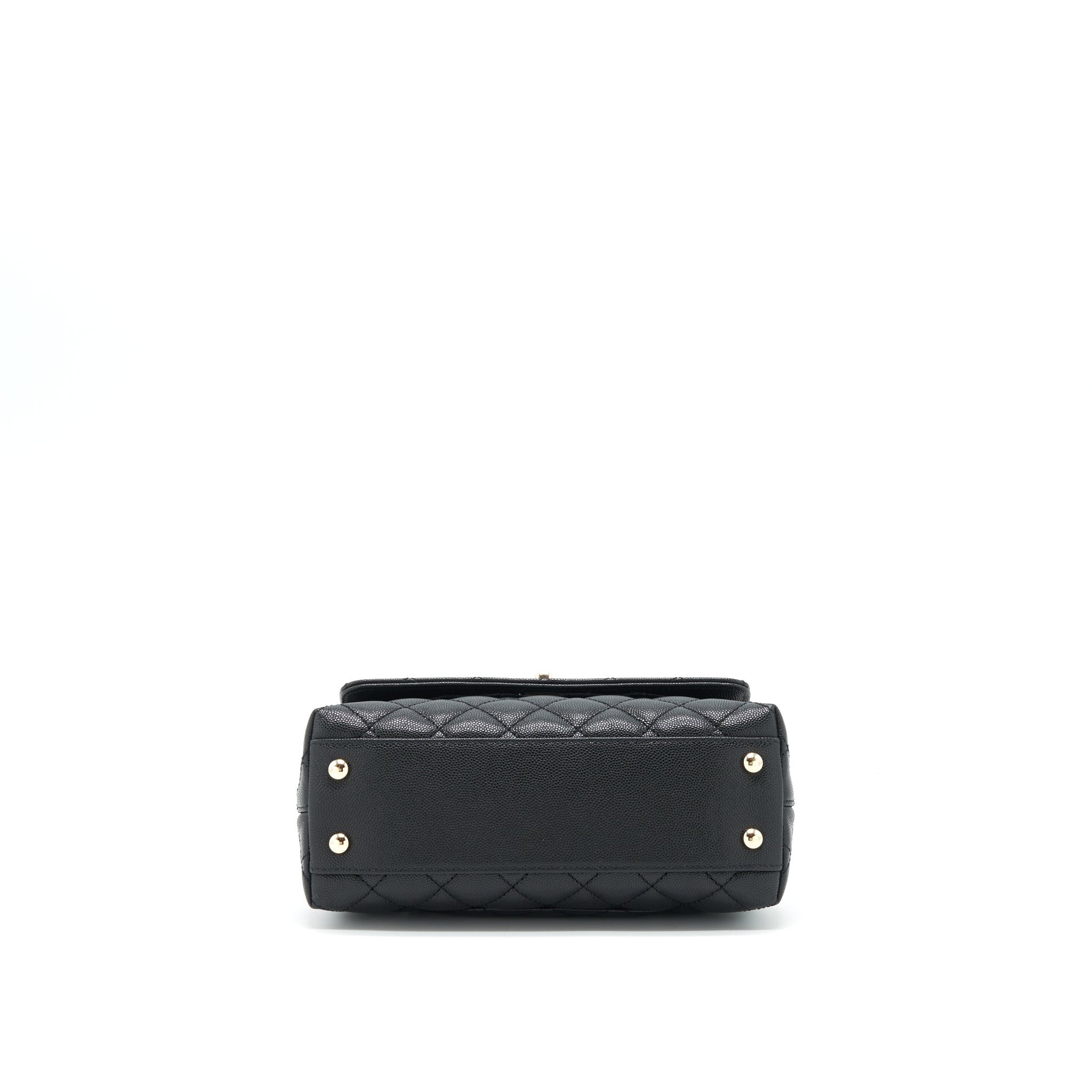 CHANEL SMALL COCO HANDLE CAVIAR BLACK LGHW (MICROCHIP)