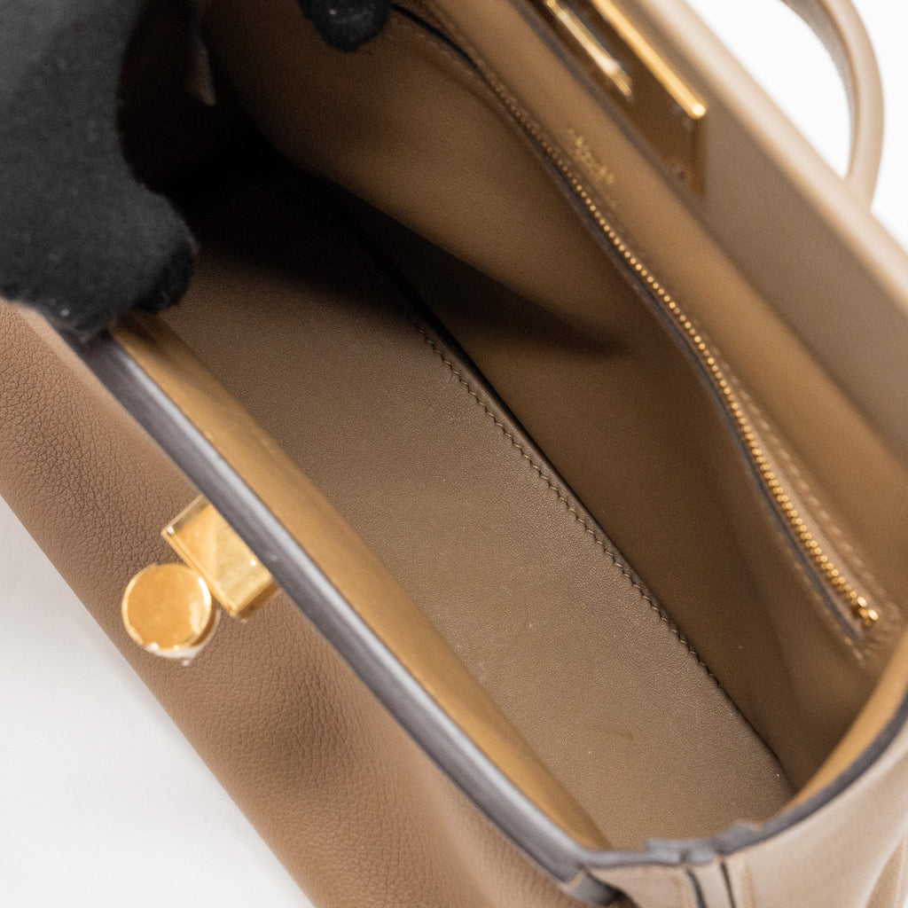 HERMES MINI 24/24 2424 - 21 BAG EVERCOLOR / SWIFT BEIGE DE WEIMAR / ETOUPE GHW