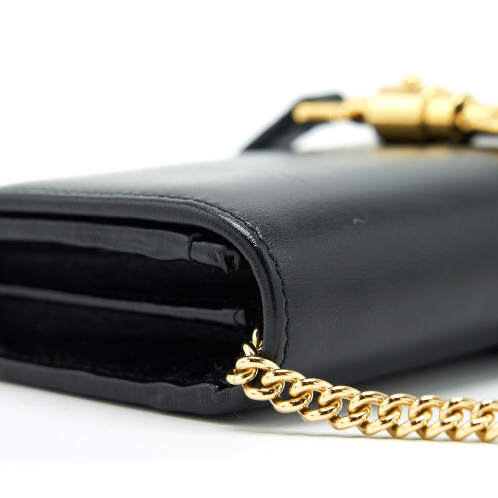 GUCCI JACKIE 1961 CHAIN WALLET BLACK GHW
