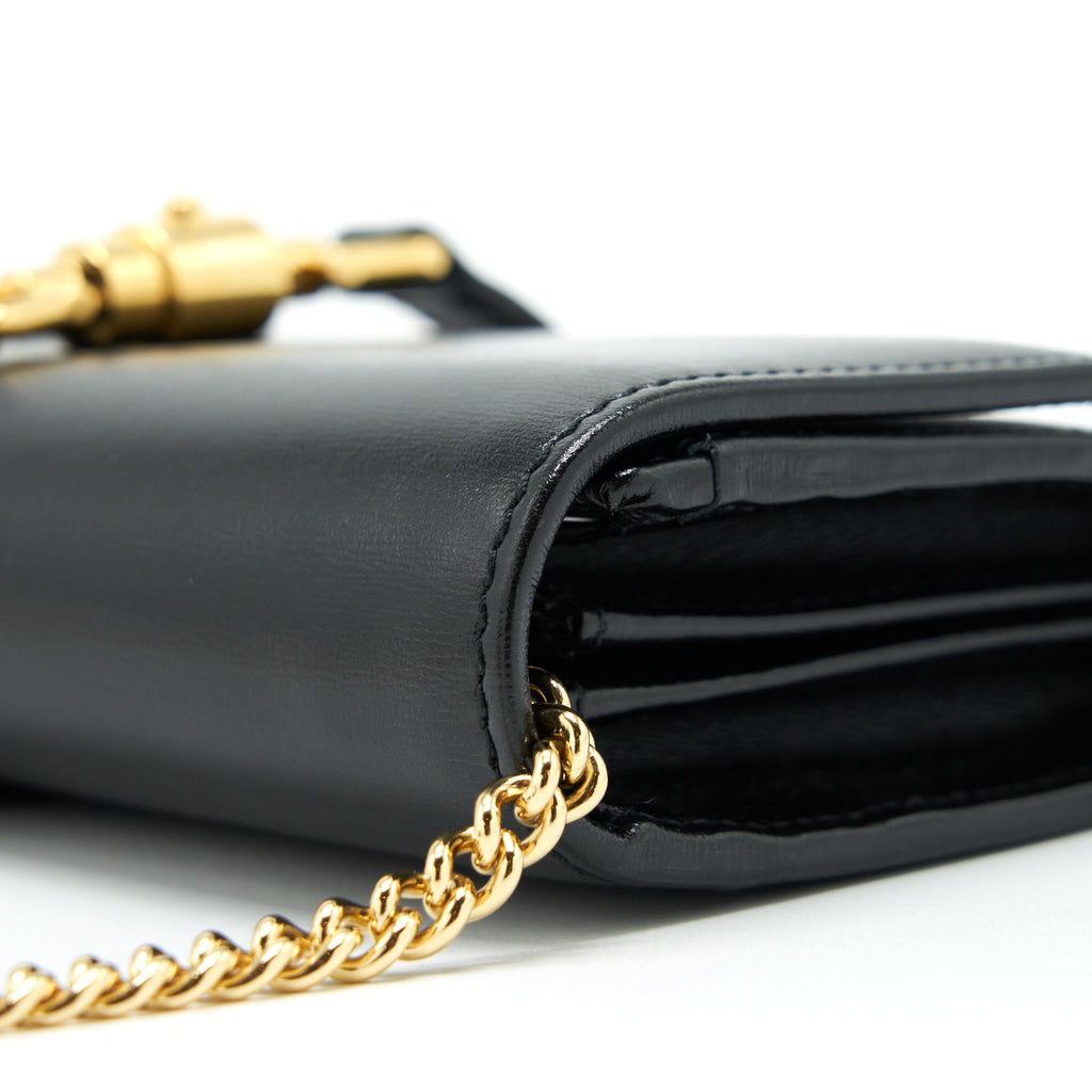 GUCCI JACKIE 1961 CHAIN WALLET BLACK GHW