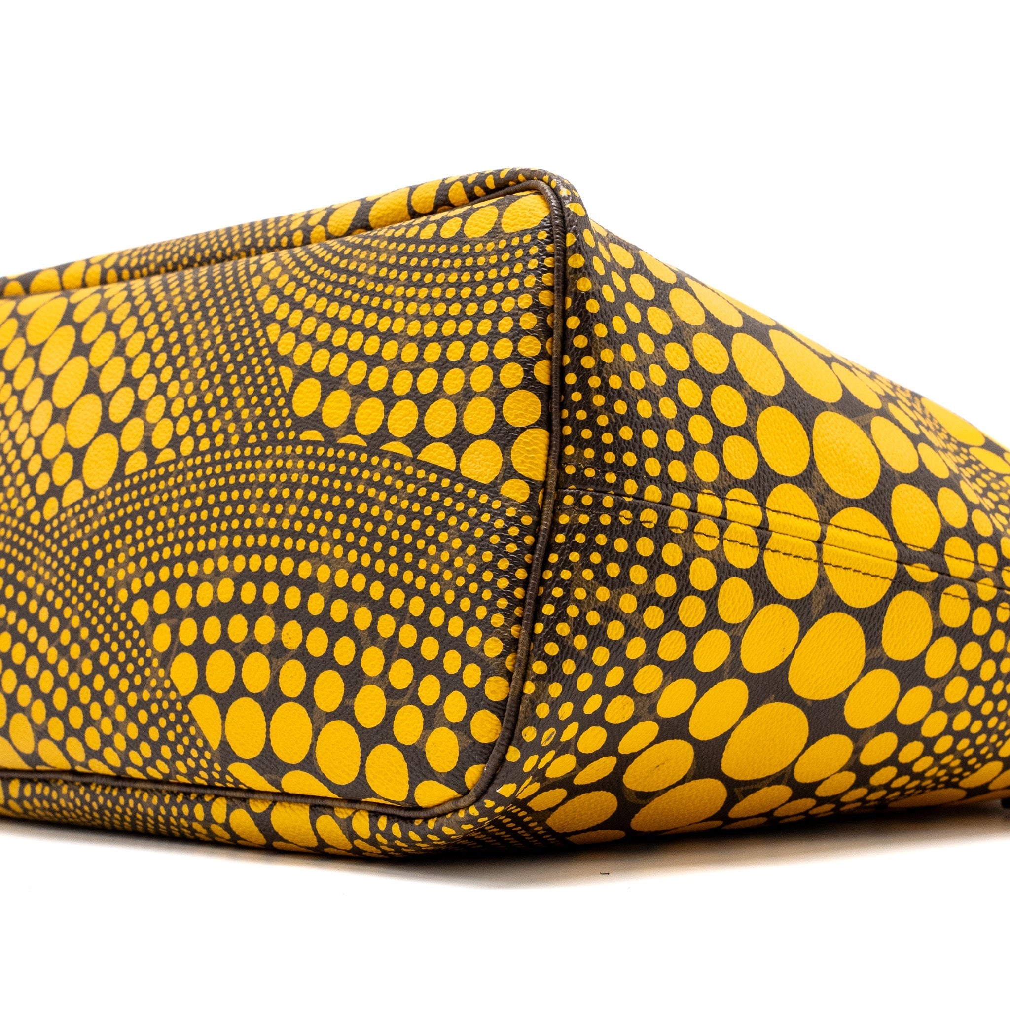 LOUIS VUITTON X YAYOI KUSAM NEVERFULL MM MONOGRAM CANVAS / YELLOW GHW