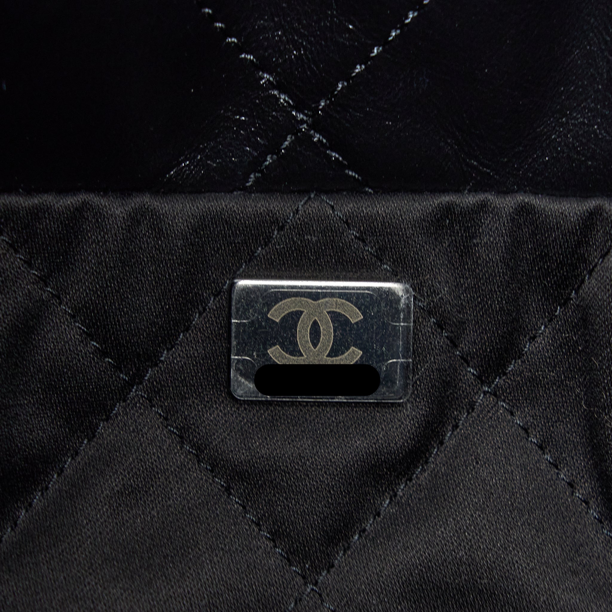 CHANEL MEDIUM 22 BAG SHINY CALFSKIN SO BLACK WITH BLACK HARDWARE (MICROCHIP)