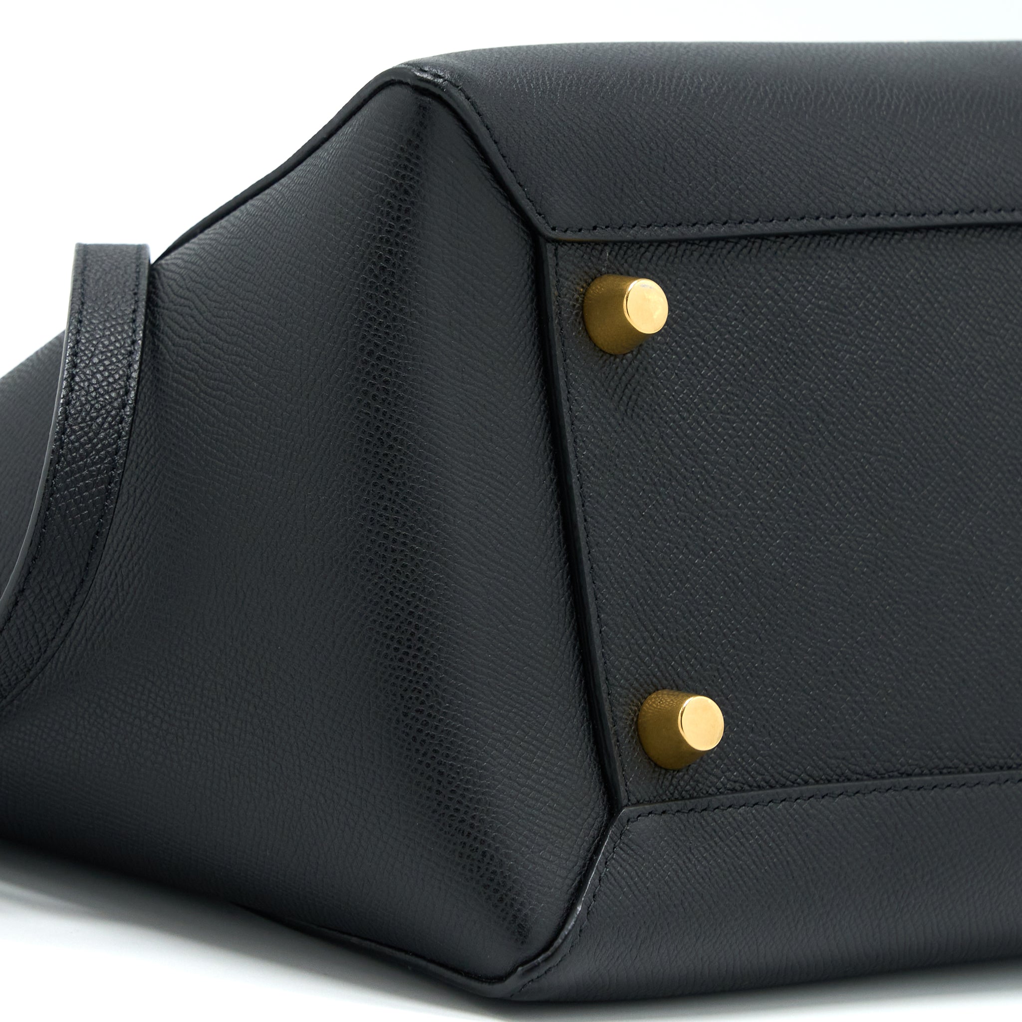 CELINE MINI BELT GRAINED CALFSKIN BLACK GHW