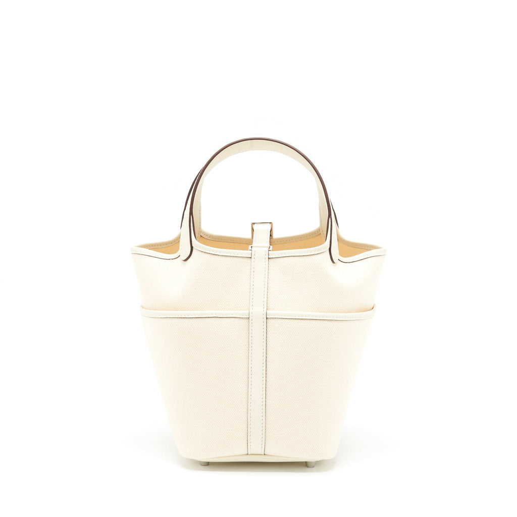 HERMES PICOTIN CARGO 18 LOCK BAG CANVAS/SWIFT ECRU/NATA SHW