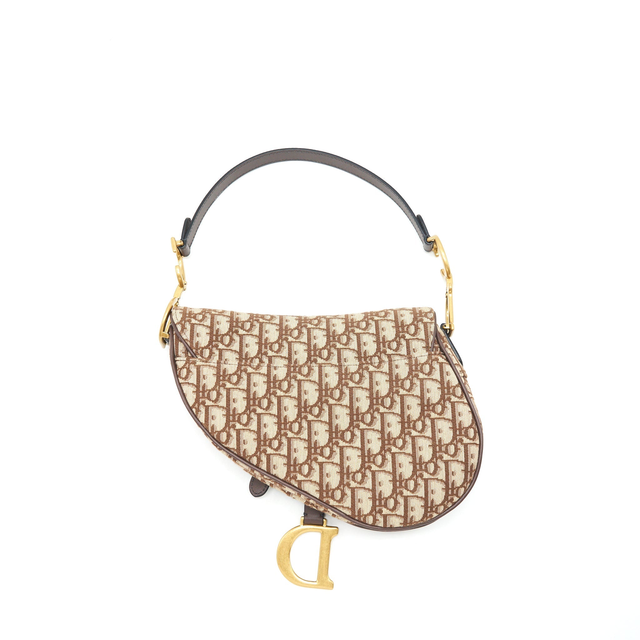 DIOR MEDIUM SADDLE BAG BROWN OBLIQUE GHW