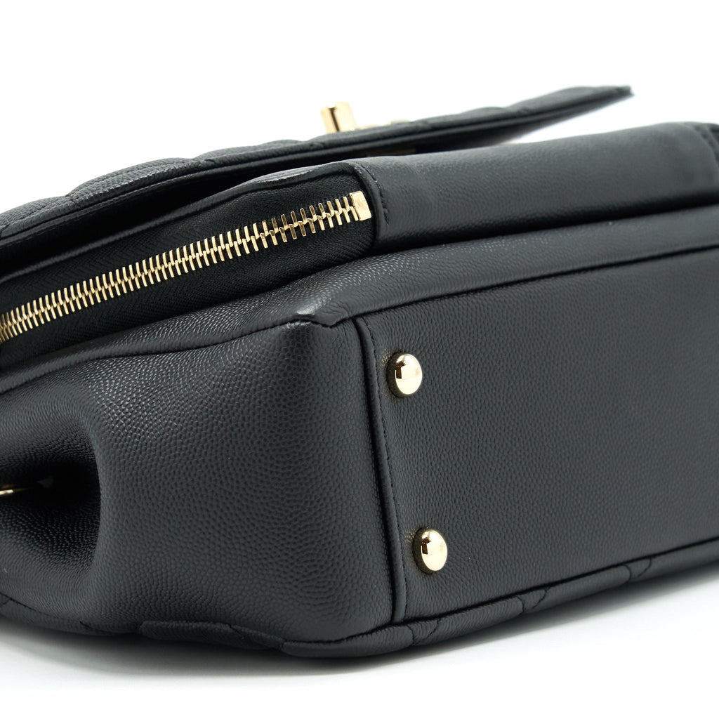 CHANEL MEDIUM BUSINESS AFFINITY CAVIAR BLACK LGHW