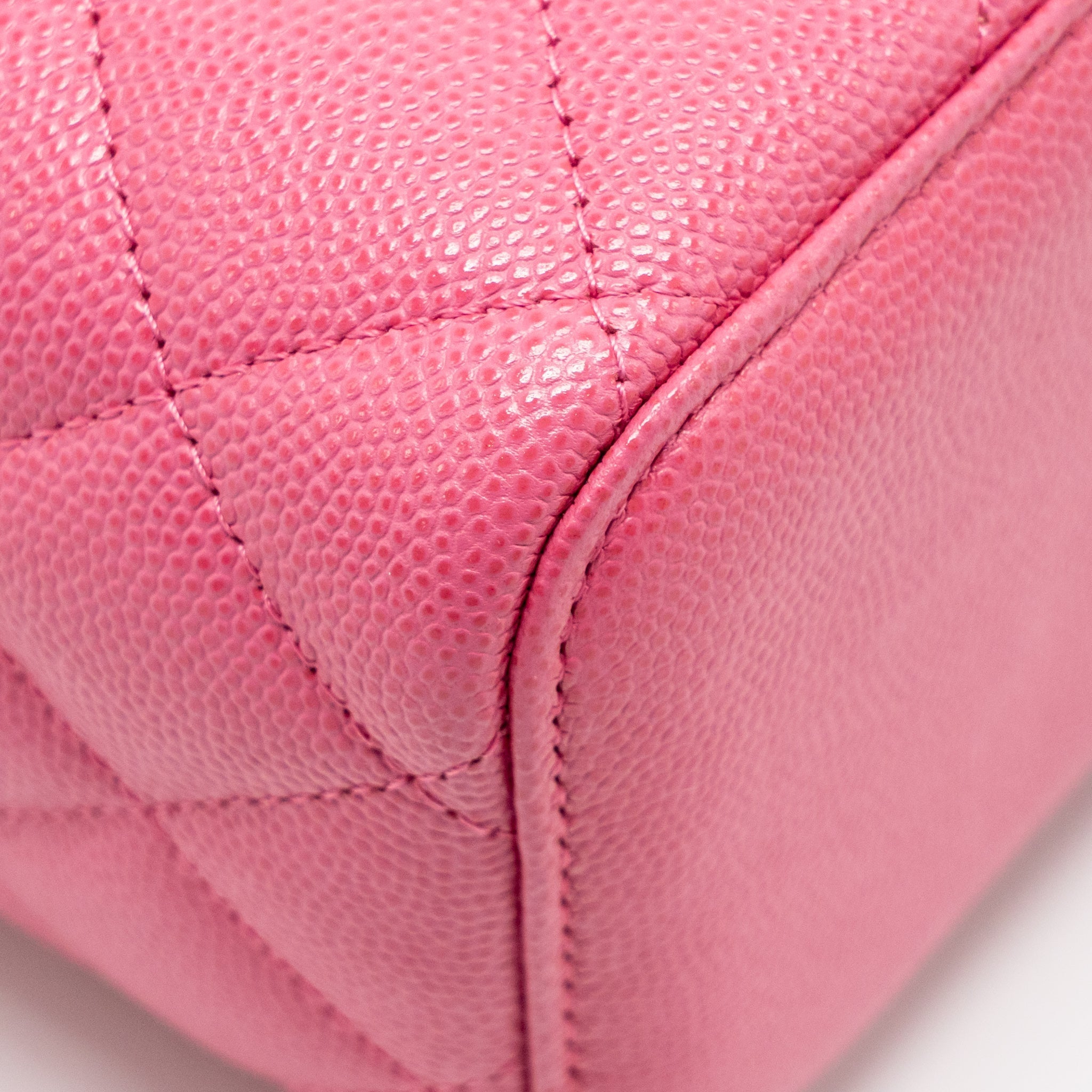 CHANEL LONG VANITY CASE WITH CHAIN CAVIAR HOT PINK LGHW