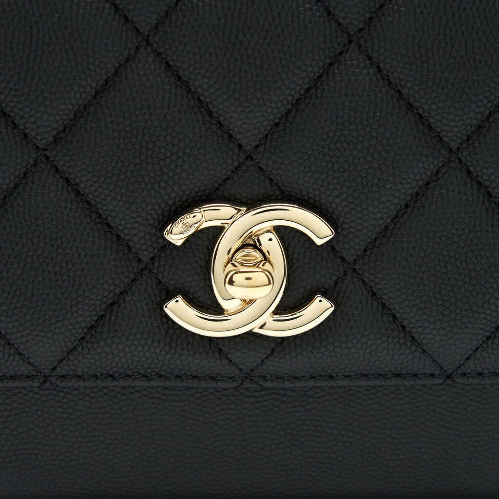 CHANEL MEDIUM BUSINESS AFFINITY CAVIAR BLACK LGHW